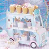 Dekoracja lodów wystawa stojak na imprezę imprezową do dyspozycji urodzin Dekoracja urodzin Cupcake Sugar Sweets Crafts Y200618