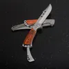 Swallow Tail Tactical Folding Knife 3Cr13Mov Wood Handle Outdoor Camping Hunting Survival Pocket Utility EDC Tools Rescue Knives w5594652