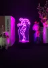 Anime 3D LED lumière boîte de nuit atmosphère décor le Grappler Baki Hanma chambre d'enfants lampe à lave avec télécommande veilleuse 1813947