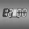 Nowoczesny design 3D duży zegar ścienny LED Digitalowe zegary elektroniczne USB na ścianie świetliste alarm stół