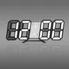 Modern Design 3D Large Wall Clock LED Digital USB Electronic Clocks On The Wall Luminous Alarm Table Clock Desktop Home Decor270r