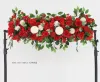 50cm DIY 꽃 행 Acanthosphere 로즈 유칼립투스 웨딩 장식 꽃 장미 모란 수국 식물 믹스 아치 인공