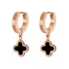 Висячие люстры Lucky Four-leaf Clover Earrings Korean Fashion Ladies -продажа из нержавеющей стали 2021