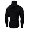 Men met lange mouwen s Hoodies met skeletprintmasker Zwart grijze elasticiteit jas Moto Biker Style Cool Sweatshirts Men Hoodies LJ200826