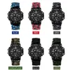 Shiyunme Mężczyźni Sport Elektroniczny Zegarek Kompas Wojskowy Wodoodporny Zegarek LED Digital Quartz Dual Watches Orologio da Uomo G1022