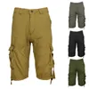 Men039s Casual Cotton Multi Pockets Elastic Waistband Shorts Loose Fit KneeLength Cargo Shorts3544894
