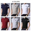 Coodrony Brand Summer Short Sleeve T Shirt Män Bomull Tee Homme Streetwear Fashion Stand Collar T-shirt Män Kläder C5096s 210623