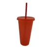 Summer Water Cup 710ml Plastic Drinking Bottles with Straws Birthday Wedding Party Reusable Juice Tumbler