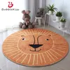 Bubble Kiss Cartoon Round Carpets For Living Room Thick Lamb Wool Pink Rug Modern Bedroom Decor Carpet Home Bedside Area Rugs 210317