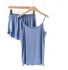 Summer Suit Shorts and Top for Women Plus Size Homewear Loose Soft Modal Lady Pajamas Set Home Clothes Female Sleepwear