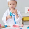 طقم دكتور الأطفال الخشبي يتظاهر بطبيب مجموعة الممرضة حقن مجموعة طبية طبية لعب ألعاب كلاسيكية للحياة الحقيقية للحياة للأطفال