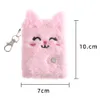 NIEUW!!! Leuke Kat Pluche Notebook Voor Meisjes Partij Gunst Kawaii Hanger Sleutelhanger Harige Katten Notebook Dagelijkse Planner Journal Boek Opmerking LLE11674