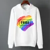 UOMINO PRIDE LGBT Gay Love Lesbian Rainbow Feece Hoodies Fonette unisex inverno harajuku amore è amore felpe con cappuccio 201112