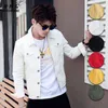 Men's multi-color stretch Cotton denim Skinny Jacket Slim Regular Denim Classic Retro Lapel Casual jeans 211008