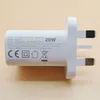 20W Szybka ładowarka USB-C Szybka ładowacz Rodzaj C PD Ładowanie Zasilacz Wielka Brytania Adapter QC 3.0 Smart dla iPhone Samsung z Detal Box