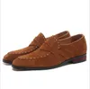 Automne Men Shoes de mariage formelles Man Fashion confortable en daim modes de luxe Designer Chaussures de commerce grande taille 38-48