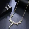 Bettyue New Arrival Delicate Flower Model Light Luxury Style Cubic Zircon Jewelry Sets Earring And Necklace Attractive Dress-up H1022