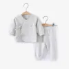 2021 Primavera Cotone organico Neonato Abbigliamento Ragazzi Ragazze Pigiama + Pantaloni Imposta Abiti casual Abbigliamento da casa Completo per neonato 0-3 m G1023