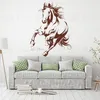 Wild Animal Horse Wall Decal Running Horse Vinyl Stickers Décoration de la maison Animaux Thème Affiche murale PVC Carving Autocollant AC519 210308