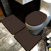 Trendy Brief Wc Abdeckung Matte Hause Matten 3 Pcs Set Saugfähigen Badezimmer Tür Boden Teppich Bad Accessories2518