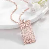 Arabische kalligrafie voor vrouwen sieraden Custom Name kettingen roestvrijstalen gouden islamitische moslim hanger cadeau 211110