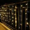 Christmas Garland Curtain Icicle String 110V/220V 5m 96Leds Indoor LED Party Garden Stage Outdoor Decorative Light Y201020