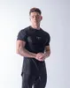 JPUK Erkekler T-shirt Kısa Kollu Pamuklu Rahat Gym Fitness T shirt Vücut Geliştirme Egzersiz Baskı Tees Üstleri Erkek Marka Giyim