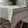 Bomullsbordduk Dammskydd Bohemian Stripes Design för vardagsrum Heminredning 210626