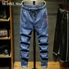 Плюс размер 7xL 8XL 9XL 10XL мужская мода джинсы уличные изделия гарем брюки крупные карманные растягивающие повседневные джинсовые брюки мужской бренд 210622