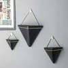 Fashion Triangle Ceramic Hanging Flower Pots Nordic Home Decoration Vaso Plant Hanger Planter Wall Decor