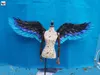 Nuove ali d'angelo colorate di alta qualità piuma naturale artigianato fatto a mano fata ala bar decorazioni per feste larghezza 200 cm