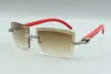 2021 Neuester Stil - Verkauf von Direct S Cutting Lens Medium Diamonds Sonnenbrille 3524021 rote Holzbügel Brillengröße 58-284q