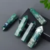 Natural Waterweed Agate Arts Home Decoration Healing Crystal Szorstki Polerowany Hexagonal Prism Minerals Energy Quartz Filar