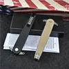 High Quality BD4 Flipper Folding Knife N690 White/Black Stone Wash Blade GRN +Stainless Steel Handle Ball Bearing EDC Pocket Knives