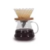 500ml V60 Dripper Conjunto de papel Filtro Pot de vidro com cafeter