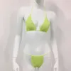 2021 Seksowne stroje kąpielowe Plaża Rhinestone Mesh Mesh Bikini Ustaw najnowszy kostium kąpielowy pasek Swimwear gotowy do wysyłki w magazynie