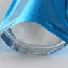 400Pcs Aluminum Foil Blue Standup Packaging Bags Resealable Mylar Packing Pouch Various Sizes Ziper Lock Food Storage Bag