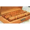 Fast Whole Creative Lowercase Uppercase Alphabet Wood Rubber Stamps Set with Wooden Box 50setslot Whole3095283