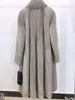 Women's Fur & Faux Real Mink Coat 2021 Fashion With Stand Collar Big-dress