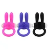 NXY Cockrings Elastic Rabbit Penis Vibrator Ring Delay Ejacualtion Sexleksaker för män Silicone Cock Vibrerande klitoris Stimulera 0215