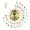 홈 거실 장식 DIY 시계 장식품 53x53cm 210310에 대 한 큰 3D 골드 다이아몬드 공작 벽시계 금속 시계