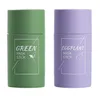 Novo Fashional Green Tea Cleansing Solid Mask Deep Clean Beauty Skin GreenTeas Moisturizing Hydrating Face Care Face Peels Facial Case Purple Case