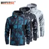 Shark Soft Shell Wojskowy kurtka taktyczna Mężczyźni Casual Sport Outdoor Coat Wodoodporna Oddychająca Wiosna Cienka Kurtka Kamuflażowa 210927