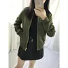 Women's Jackets Spring Autumn Fashion 2021 Trend Korean Style Thin Retro Jacket Stand-up Collar Zipper Solid Color