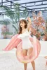 Adult Summer Beach Inflatable Floats Mermaid Sequins Rose Gold Wing Swimming Circle Thickening Anti Wear PVC Eco Friendly 36hqI1