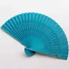 Fan bloem geurige hout bruiloft gunsten geschenken kant hand fans opvouwende Chinese waaier fan Eventail een hoofd vintage kersenbloesem Y1123