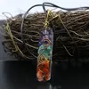 Yoga 7 Chakra orgone Energy Healing Pendant Bar Halsband naturliga stenhalsband för kvinnor mode smycken will och sandy