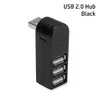 Universele Mini Rotatable 3 poort USB 3.0 Hub Hoge snelheid Gegevensoverdracht Splitter Box Adapter USB Expander voor PC Laptop MacBook Pro