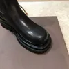 2021 Yüksek Üst Moda Tasarımcısı Kısa Çizmeler Kadın Ayakkabı Klasik Deri Kalın Alt 5 cm Kış Bayanlar Topuk Shoelace Kutusu Boyutu 35-40