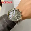 Toptan Moda Erkek Lüks İzle 43mm 316L Paslanmaz Çelik Moonwatch Tüm Arama İş Tasarımcısı Japonya Kuvars Hareketi Saatler Erkek Spor Saati